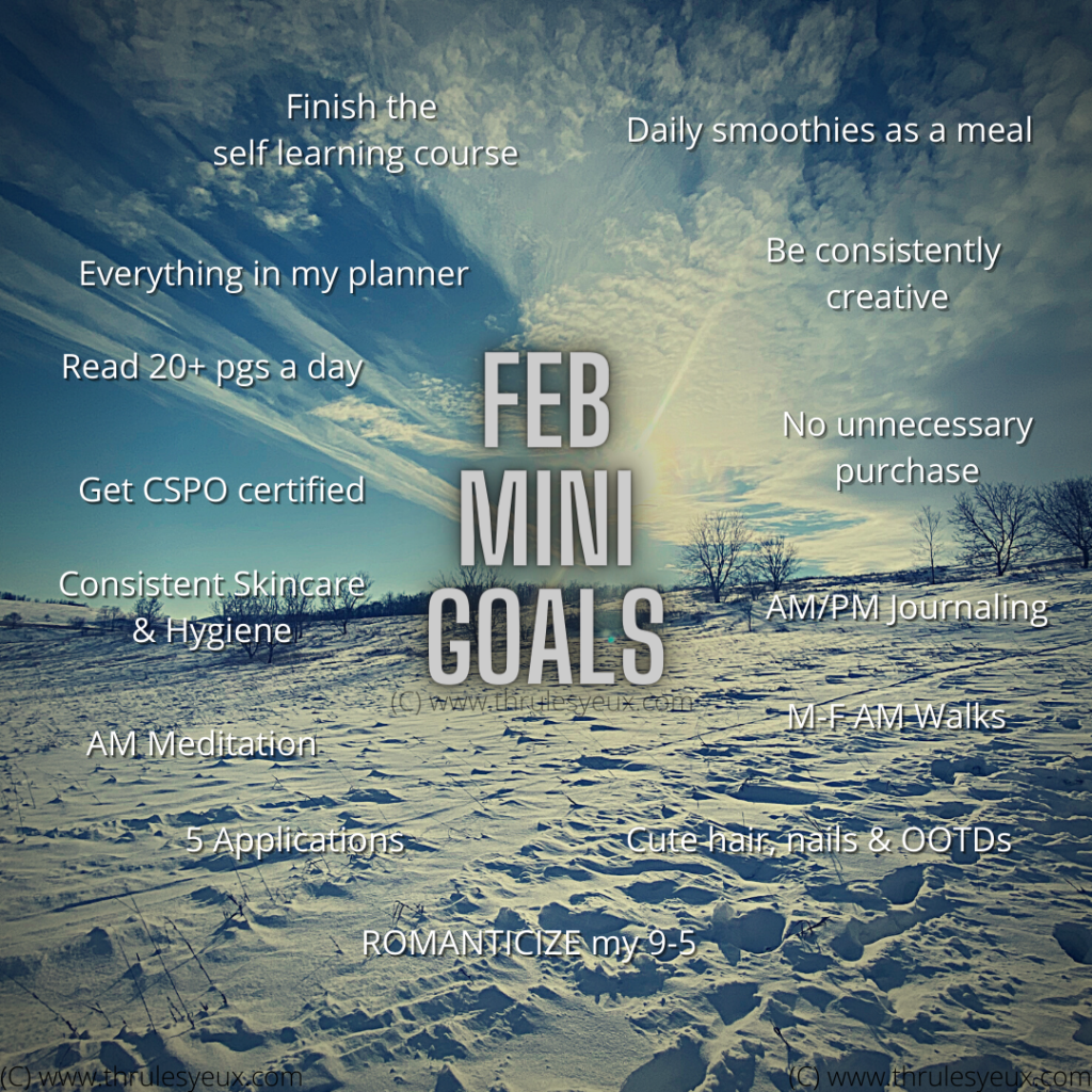 Feb Mini Goals, Goal Setting, TikTok Trend, Stay Focused, That Girl Goals